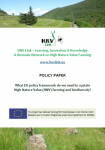 What EU policy framework do we need to sustain High Nature Value (HNV) farming and biodiversity?