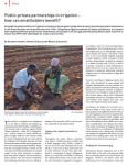 Public-private partnerships in irrigation – how can smallholders benefit?