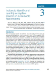 Indices to identify and quantify ecosystem services in sustainable food systems