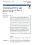 Alternative food shoppers and the “quantity dilemma”: a study on the determinants of their purchases at alternative markets
