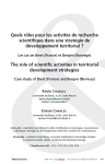 Quels rôles pour les activités de recherche scientifique dans une stratégie de développement territorial ? Les cas de Brest (France) et Bergen (Norvège)