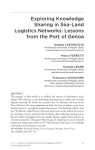 Exploring knowledge sharing in sea-land logistics networks: lessons from the port of Genoa