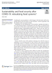 Sustainability and food security after COVID-19: relocalizing food systems?