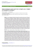 Quelle stratégie de semis du blé dur en Algérie pour s’adapter au changement climatique ?