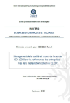 Management de la qualité et impact de la norme ISO 22000 sur la performance des entreprises : cas de la restauration collective ELIOR
