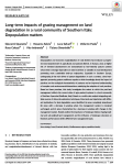 Long-term impacts of grazing management on land degradation in a rural community of Southern Italy: depopulation matters