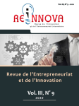 REINNOVA. Revue de l'entrepreneuriat et de l'innovation, vol. 3, n. 9 - Août 2020