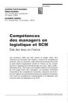 Compétences des managers en logistique et SCM : état des lieux en France