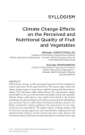 Climate change effects on the perceived and nutritional quality of fruit and vegetables