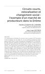 Circuits courts, relocalisation et changement social : l’exemple d’un marché de producteurs dans la Drôme