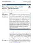 Consumer perception of sustainable practices in dairy production
