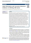 Label information and consumer behaviour: evidence on drinking milk sector
