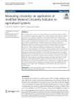 Measuring circularity: an application of modified Material Circularity Indicator to agricultural systems