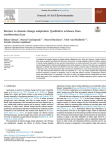 Barriers to climate change adaptation: qualitative evidence from southwestern Iran