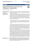 Agricultural business economics: the challenge of sustainability