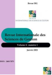 Revue Internationale des Sciences de Gestion, vol. 4, n. 1 - Janvier 2021