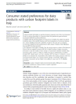 Consumer stated preferences for dairy products with carbon footprint labels in Italy