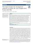 The impact of pest risk management measures on trade: the case of apples from France and Chile