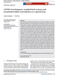 COVID-19 and impacts on global food systems and household welfare: introduction to a special issue
