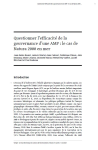 Questionner l’efficacité de la gouvernance d’une AMP : le cas de Natura 2000 en mer