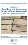 Journal of Agriculture and Environment for International Development, vol. 115, n. 1 - January-June 2021