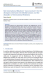 Not International Relations' "mare nostrum": on the divergence between the Mediterranean and the discipline of International Relations