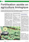 Fertilisation azotée en agriculture biologique