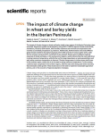 The impact of climate change in wheat and barley yields in the Iberian Peninsula