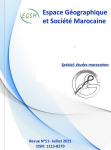 Espace géographique & société marocaine, n. 51 - Juillet 2021 - Spécial : études marocaines