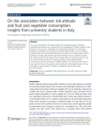 On the association between risk attitude and fruit and vegetable consumption: insights from university students in Italy
