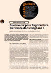 Agriculture 2040 - Quel avenir pour l’agriculture en France dans vingt ans ?