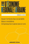 Revue d'économie régionale et urbaine, n. 5 - Décembre 2021