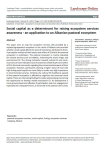 Social capital as a determinant for raising ecosystem services awareness: an application to an Albanian pastoral ecosystem
