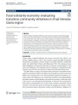 Food solidarity economy: evaluating transition community initiatives in Friuli Venezia Giulia region