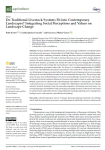 Do traditional livestock systems fit into contemporary landscapes? Integrating social perceptions and values on landscape change