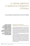 La cédraie algérienne à l'épreuve du changement climatique