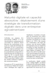 Maturité digitale et capacité absorptive : déploiement d’une stratégie de transformation digitale dans une entreprise agroalimentaire