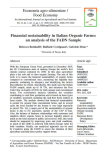 Financial sustainability in italian organic farms: an analysis of the FADN sample