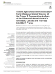 Toward agricultural intersectionality? Farm intergenerational transfer at the fringe. A comparative analysis of the urban-influenced Ontario's Greenbelt, Canada and Toulouse InterSCoT, France