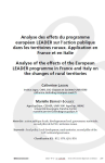 Analyse des effets du programme européen LEADER sur l’action publique dans les territoires ruraux. Application en France et en Italie