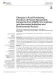 Changes in food purchasing practices of french households during the first COVID-19 lockdown and associated individual and environmental factors