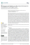 Development and validation of a measurement instrument for sustainability in food supply chains
