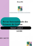 Revue Internationale des Sciences de Gestion, vol. 5, n. 2 - Mai 2022