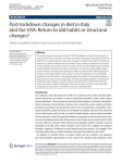 Post-lockdown changes in diet in Italy and the USA: return to old habits or structural changes?