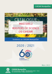 Catalogue des masters 2, masters of science du CIHEAM soutenus au CIHEAM Montpellier 2020/2021