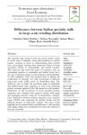 Differences between italian specialty milk in large-scale retailing distribution