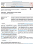 Customer satisfaction in short food supply chains: a multiple criteria decision analysis approach