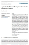 Agricultural policies and food systems: priorities for indicator development