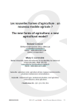 Les nouvelles formes d'agriculture : un nouveau modèle agricole ?