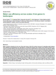 Water Use Efficiency (WUE) across scales: from genes to landscape